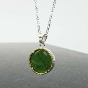 Large Pounamu Pendant - gold