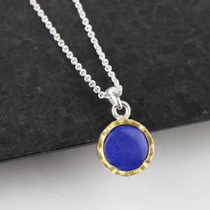 Lapis Lazuli Pendant - gold