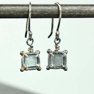 Aquamarine Amulet Earrings