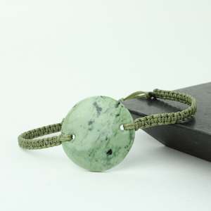 Greenstone large disc bracelet - Kokopu III