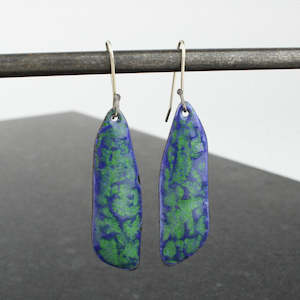 Blue green earrings