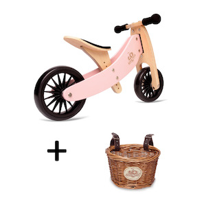 Balance Bike: TINY TOT PLUS Rose Trike/Balance Bike & Basket