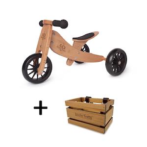 TINY TOT Bamboo Trike/Balance Bike & Wooden Crate