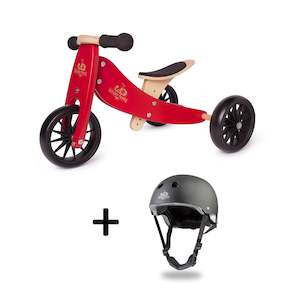 TINY TOT Cherry Red Trike/Balance Bike & Toddler Bike Helmet