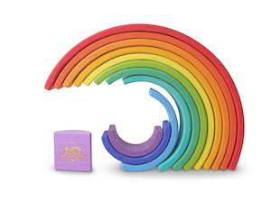 Toys: Large Wooden Arches - Rainbow