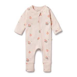 General: Peaches Organic Pointelle Zipsuit with Feet