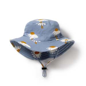 Daisy Floral Organic Crinkle Sun Hat