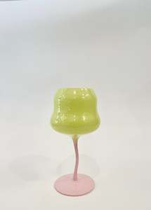 Wave Wine Glass - Lime