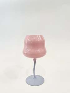 Wave Wine Glass - Melon