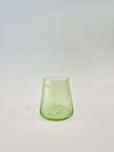 Ribbed Green - Cocktail Glass