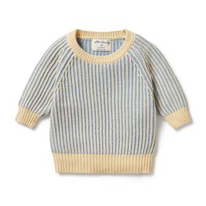 Sale Child: Knitted Ribbed Jumper - Dew