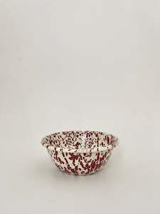 Enamel Bowl - Red Splatter