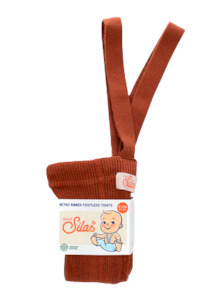 Silly Silas: Footless Cotton Tights - Cinnamon