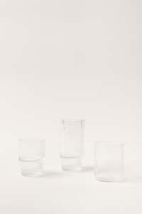 Furnsale: Ribbed Glassware Clear - Tall