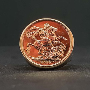 22ct Gold Full Sovereign Ring