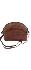 Cognac Crossbody Leather Bag