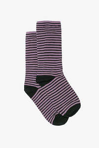 Strip Sock Lilac& Forest