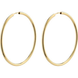 April Recycled Hoop Earrings Gold Plated