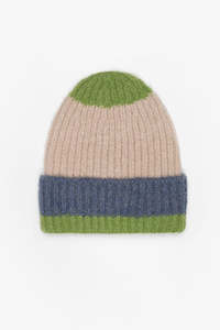 Footwear: Kids Stripe Beanie Green