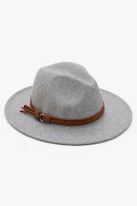 Fedora Grey Marl Tan Band