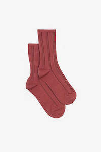 Ribbed Rose Socks