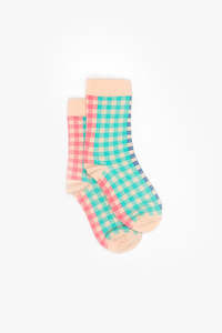 Multi Gingham Sock