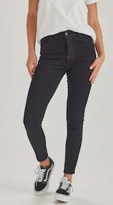 Footwear: Slip Ankle Grazer Black Jean