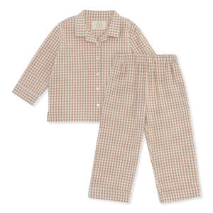 Internet only: Konges Slojd Nightingale Pajamas - Macchiato Check