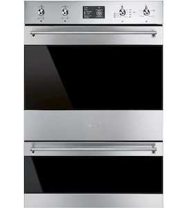 Smeg Classic 60cm Double Oven with Pyro Clean Stainless Steel - DOSPA6395X - Kitchen Things