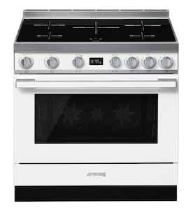 Smeg 90cm Portofino 5 Zone Induction Freestanding Oven White - CPF9IPWH - Kitchen Things