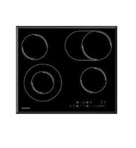 Household appliance: Samsung 57.5cm 4 Zone Electric Cooktop Black ceramic glass - CTR164NC01 - Kitchen Things