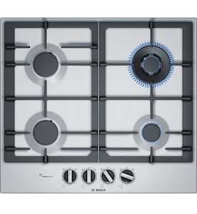 Bosch 60cm 4 Burner Gas Cooktop Stainless Steel - PCH6A5B90A - Kitchen Things