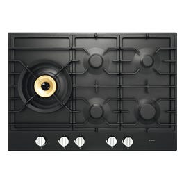 ASKO 75cm 5 Burner Gas Cooktop Anthracite Matt Black Enameled Coating - HG1776AD…