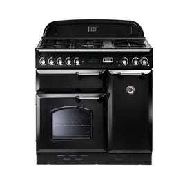 Falcon Classic 90cm 5 Burner Dual Fuel Freestanding Oven Black - CLA90DFBL - Kitchen Things