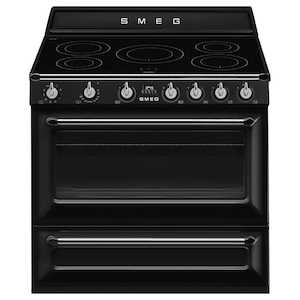 Smeg 90cm Victoria Freestanding Oven Induction Black - TR90IBL2 - Kitchen Things