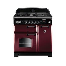 Falcon Classic 90cm 5 Burner Dual Fuel Freestanding Oven Cranberry - CLA90DFCY -…