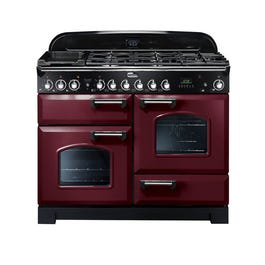 Falcon Classic Deluxe 110cm 7 Burner Dual Fuel Freestanding Oven Cranberry with …