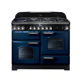 Falcon Classic Deluxe 110cm 7 Burner Dual Fuel Freestanding Oven Royal Blue with…