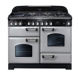 Falcon Classic Deluxe 110cm 7 Burner Dual Fuel Freestanding Oven Royal Pearl - C…