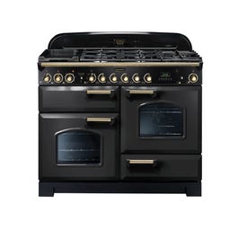 Falcon Classic Deluxe 110cm 7 Burner Dual Fuel Freestanding Oven Charcoal Black …