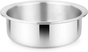 Stainless steel Shallow Pot with Lid Size 13 -18 Small Commercial/domestic