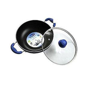 Devidayal Non Stick Deep Kadai with Glass Lid (280 mm)