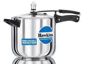 Hawkins Stainless Steel Induction Compatible Pressure Cooker, 6 Litre, Silver (HSS60)