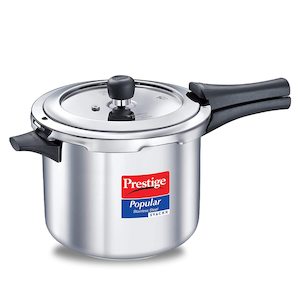 Prestige Popular Induction Base Stainless Steel Pressure Cooker, 5 Litres, Svachh