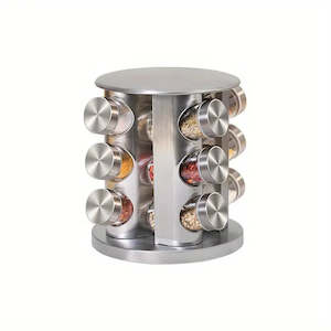 Kitchenware: Stainless Steel Revolving Spice Rack/Carousel Organizer for Cabinet, Kitchen Countertop 2 sizes