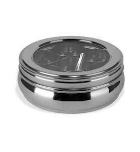 Spice box stainless steel with Glass Lid(20cm) (Mumma's Life)