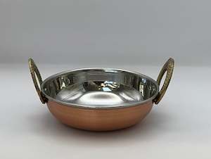 Copper Steel Serving Kadai Bowl Dia 12.5 and 14 cm Domestic/ Commercial