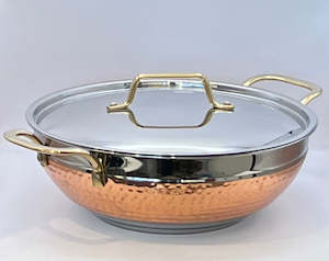 Kitchenware: Heavy base Stainless steel wok/kadai induction base(Sonu)