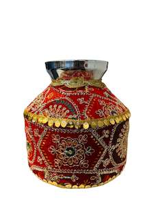 Decorative Velvet matki/ kalash/ Lota (big)