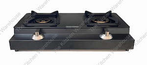 Double 2 WOK Burner glass top NZ Certified Gas Stove For INDOOR use